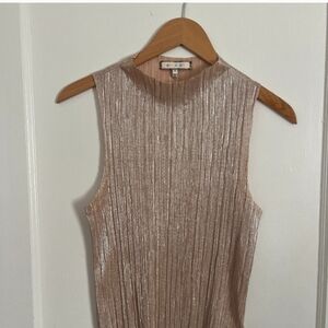 Anthropologie Metallic Sleeveless Top Ari + Ali Xs